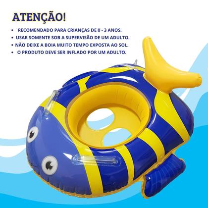 Imagem de Boia Bote Inflável Com Fralda Infantil Piscina Verão