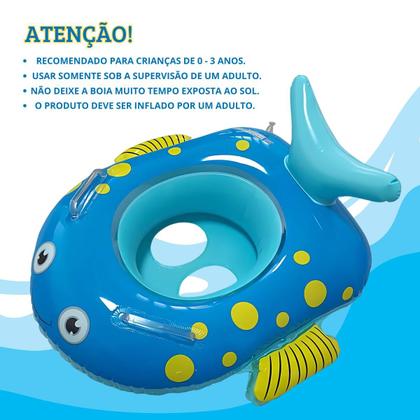 Imagem de Boia Bote Inflável Com Fralda Infantil Piscina Verão