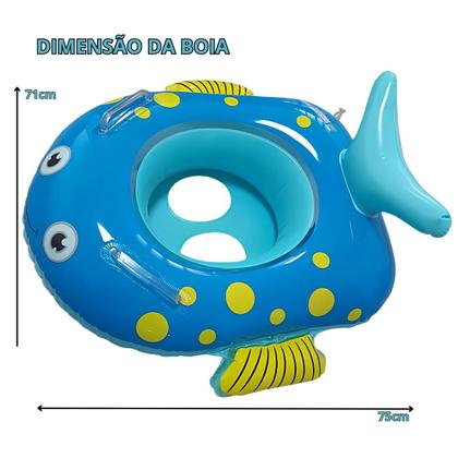 Imagem de Boia Bote Inflável Com Fralda Infantil Piscina Verão