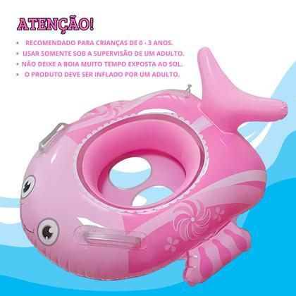 Imagem de Boia Bote Inflável Com Fralda Infantil Piscina Verão