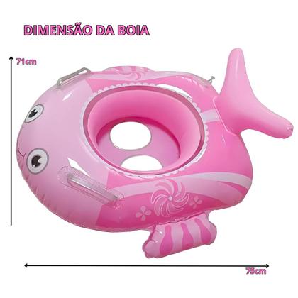 Imagem de Boia Bote Inflável Com Fralda Infantil Piscina Verão