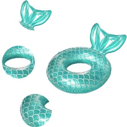 Imagem de Boia Bote Inflável Redonda Sereia Piscina Praia