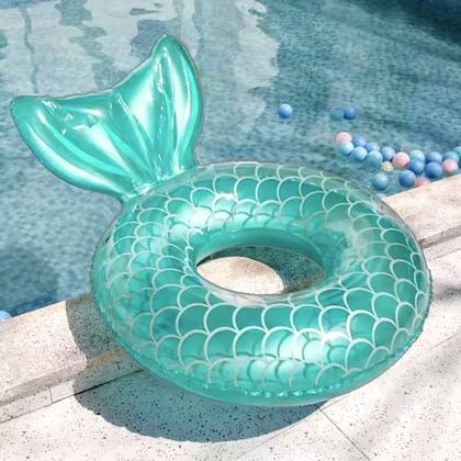 Imagem de Boia Bote Inflável Redonda Sereia Piscina Praia