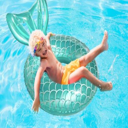 Imagem de Boia Bote Inflável Redonda Sereia Piscina Praia