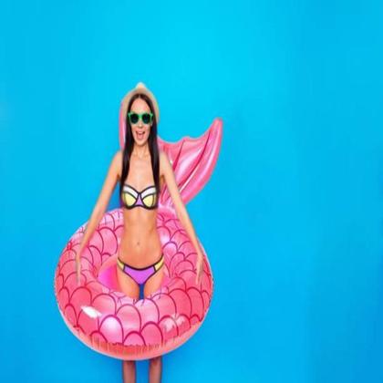 Imagem de Boia Bote Inflável Redonda Sereia Piscina Praia