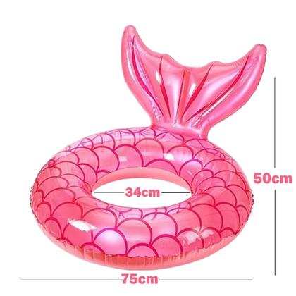 Imagem de Boia Bote Inflável Redonda Sereia Piscina Praia