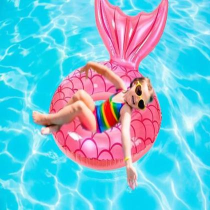 Imagem de Boia Bote Inflável Redonda Sereia Piscina Praia