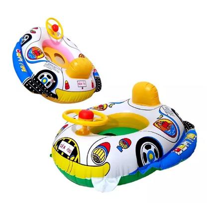 Imagem de Boia Carrinho Volante Baby Infantil Brinquedo Piscina Menino Bexiga Bote Direção Presente Criança Bebê Guerra Balão