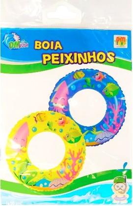 Imagem de Boia Circular de Cintura Inflável Infantil com Franja Fundo do Mar 60 cm