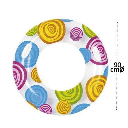 Imagem de Boia Circular Inflavel  90cm Circulos Coloridos