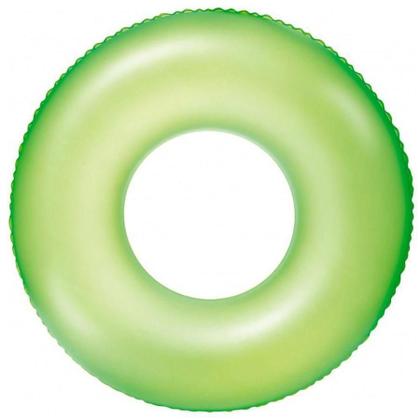 Imagem de Bóia Circular Neon Verde + Touca Natação Peixinho Laranja