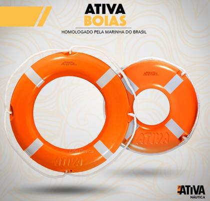 Imagem de Boia Circular Salva Vidas 50cm Classe II (1,7kg) - Ativa Náutica