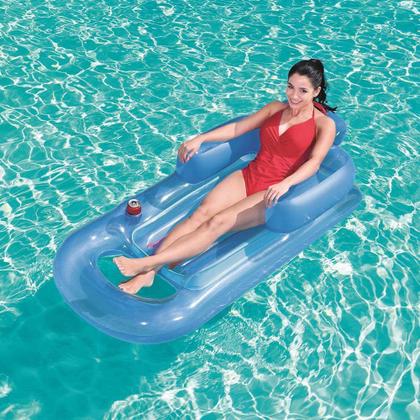 Imagem de Boia Colchão Inflável Bronzeador Bestway Fashion Lounge 1,61m x 84cm