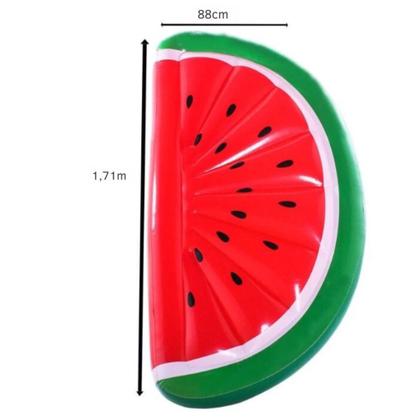 Imagem de Boia Colchão Inflável Melancia 171 x 88 cm Praia Piscina Dutetoys
