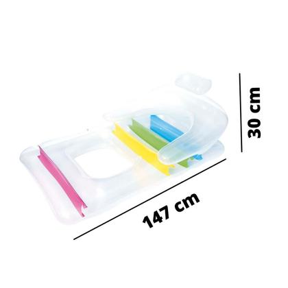 Imagem de  Boia Colchão Poltrona Inflável Flutuante Fashion Lounge Para Piscina Praia 85cmx30cm