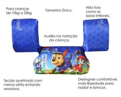 Imagem de Boia colete salva-vidas infantil sea kids braço e peitoral pat masc