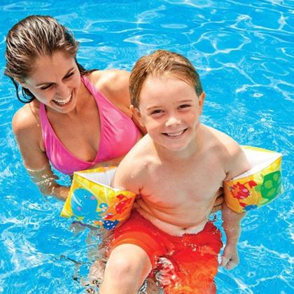 Imagem de Boia de Braço inflável para crianças 3 a 6 anos até 25kg Intex 58652