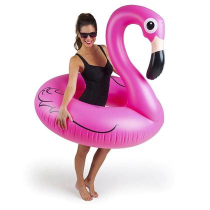 Imagem de Boia Flamingo Adulto Rosa 120cm Inflável Piscina Praia