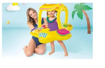 Imagem de Boia Fralda Inflável Infantil Bebê Brinquedo Piscina Parasol