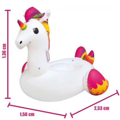 Imagem de Boia Grande de Unicornio Inflavel para Piscina 2,33 X 1,56 M Mor