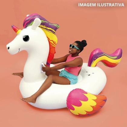 Imagem de Boia Grande de Unicornio Inflavel para Piscina 2,33 X 1,56 M Mor