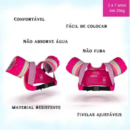 Imagem de Boia Infantil Colete Salva Vida Rosa Unicórnio - Nash