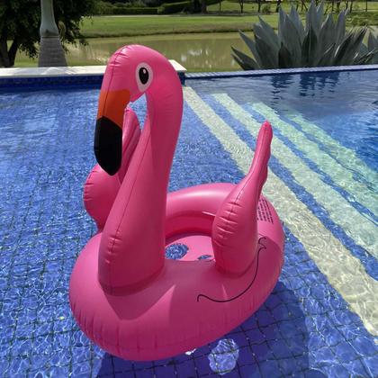 Imagem de Boia Infantil Flamingo  com Asas Bote Infantil P/ +2 de ano