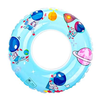 Imagem de Bóia Infantil Inflável 60cm com Estampa de Astronauta  Para Crianças a partir de 3 Anos  Leve e Segura