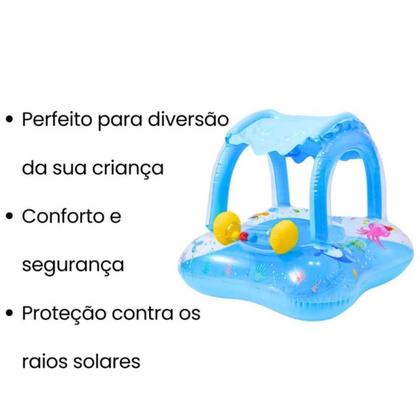 Imagem de Boia Infantil Inflável Com Cobertura Baby Float Para Piscina
