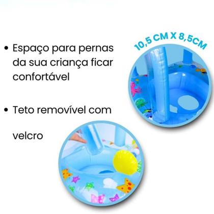 Imagem de Boia Infantil Inflável Com Cobertura Baby Float Para Piscina