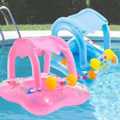Imagem de Boia Infantil Inflável Com Cobertura Baby Float Para Piscina