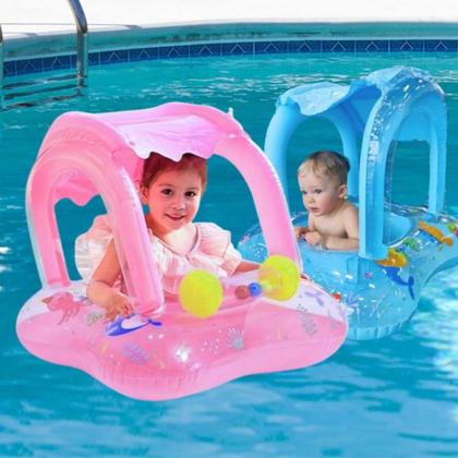 Imagem de Boia Infantil Inflável Com Cobertura Baby Float Para Piscina