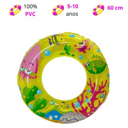 Imagem de Boia Infantil Inflável Estampa Fundo Do Mar Praia Piscina Unissex Praia Piscina Parque Aquático