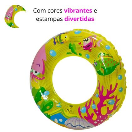 Imagem de Boia Infantil Inflável Estampa Fundo Do Mar Praia Piscina Unissex Praia Piscina Parque Aquático