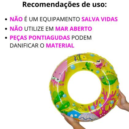 Imagem de Boia Infantil Inflável Estampa Fundo Do Mar Praia Piscina Unissex Praia Piscina Parque Aquático
