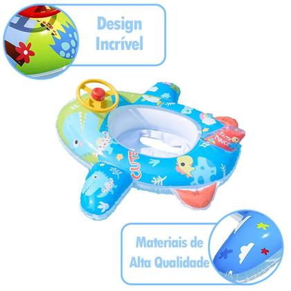 Imagem de Boia Infantil Inflavel Piscina Criança Bote Bebe Volante
