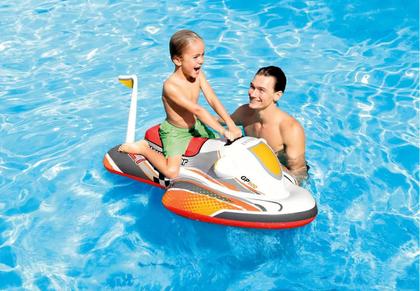 Imagem de Boia Infantil Jet Ski Moto Aquática Inflavel Resistente Segura Para Piscina