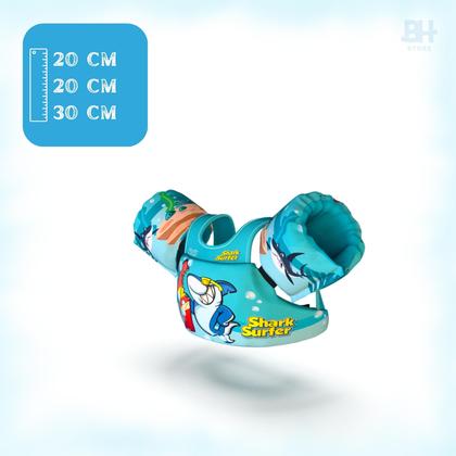 Imagem de Boia Infantil Para Pisicina Praia com Colete Salva Vidas Estampas Divertidas Nash Animais Safari Não Fura Segura Inmetro