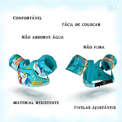 Imagem de Boia Infantil Para Pisicina Praia com Colete Salva Vidas Estampas Divertidas Nash Animais Safari Não Fura Segura Inmetro