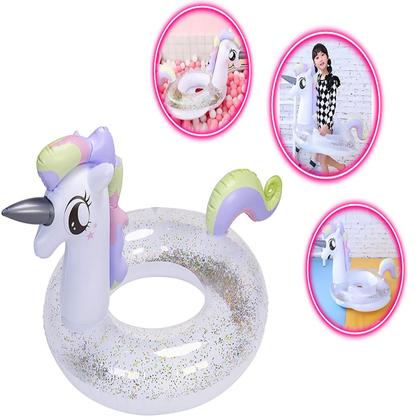 Imagem de Boia Infantil Unicórnio Bichinhos Inflável Piscina Verão