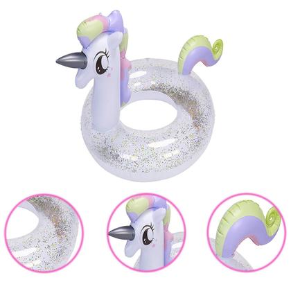 Imagem de Boia Infantil Unicórnio Bichinhos Inflável Piscina Verão