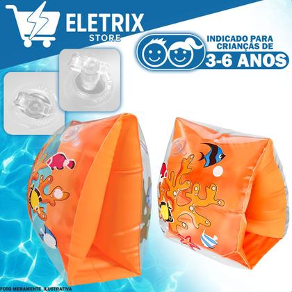 Imagem de Boia Inflável Animalzinho Infantil Piscina + Boia de Braço Salva Vidas Segura Para Criança Kit