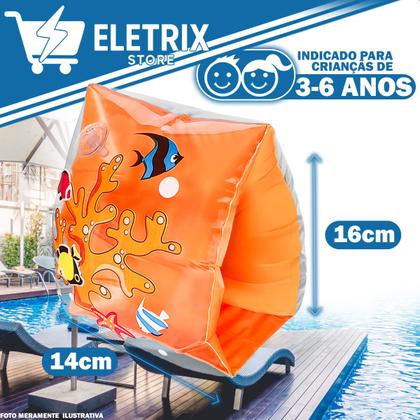Imagem de Boia Inflável Animalzinho Infantil Piscina + Boia de Braço Salva Vidas Segura Para Criança Kit