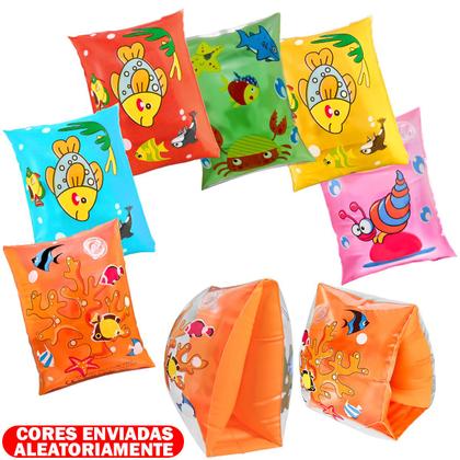 Imagem de Boia Inflável Animalzinho Infantil Piscina + Boia de Braço Salva Vidas Segura Para Criança Kit