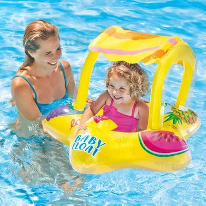 Imagem de Boia Inflável Baby Bote Kiddie com Cobertura Frutas - Intex