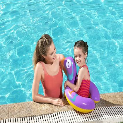 Imagem de Boia Inflável Circular Infantil Animais Bebe Criança Piscina Tucano
