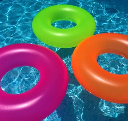 Imagem de Bóia Inflável Circular Neon Redonda de Piscina 76cm para Criança e Adulto