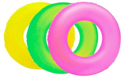 Imagem de Bóia Inflável Circular Neon Redonda de Piscina 76cm para Criança e Adulto