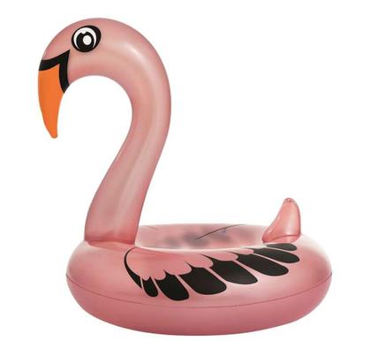 Imagem de Boia Inflável Cisne Perolado Rosa C/ Fralda 1,28m (Suporta até 90kg) - Mor