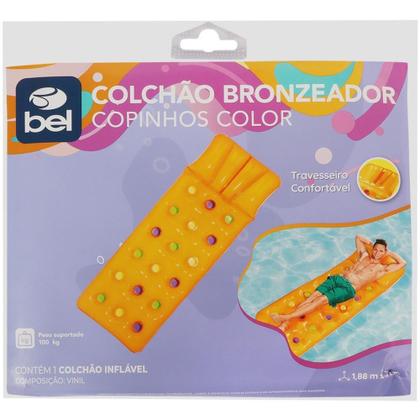 Imagem de Boia Inflável Colchão Color 188X71CM com Travesseiro (100KG)